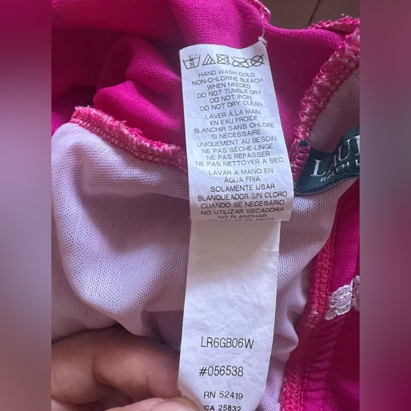 Lauren Ralph  Lauren PLUMERIA Beach Club Solid Twist One-Piece Swimsuit  18W - Picture 7 of 14